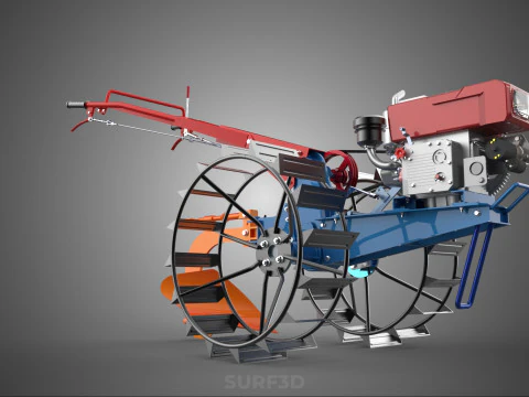 MOLDBOARD PLOW HAND WALKING TRACTOR MOUNTED FURROW PLOUGH SHARE 3D Model