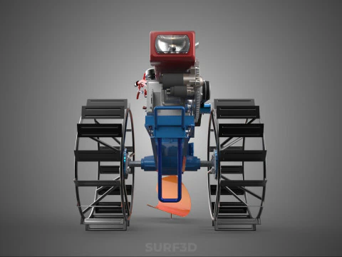 MOLDBOARD PLOW HAND WALKING TRACTOR MOUNTED FURROW PLOUGH SHARE 3D Model