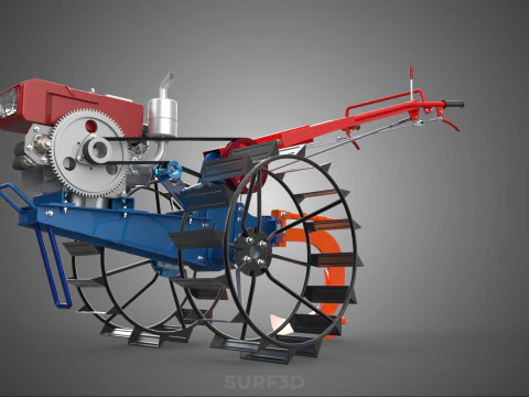 MOLDBOARD PLOW HAND WALKING TRACTOR MOUNTED FURROW PLOUGH SHARE 3D Model