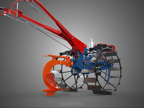 MOLDBOARD PLOW HAND WALKING TRACTOR MOUNTED FURROW PLOUGH SHARE 3D Model