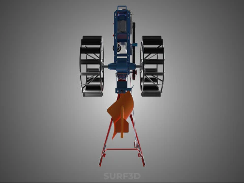 MOLDBOARD PLOW HAND WALKING TRACTOR MOUNTED FURROW PLOUGH SHARE 3D Model