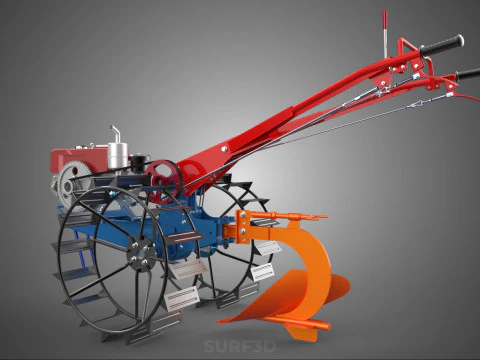 MOLDBOARD PLOW HAND WALKING TRACTOR MOUNTED FURROW PLOUGH SHARE 3D Model