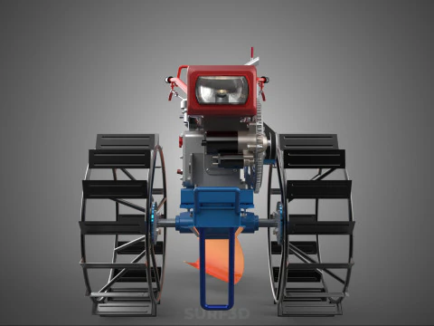 MOLDBOARD PLOW HAND WALKING TRACTOR MOUNTED FURROW PLOUGH SHARE 3D Model