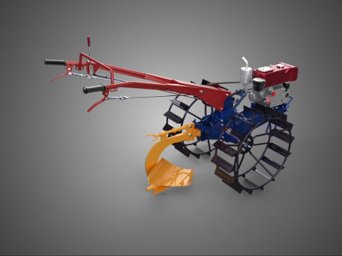 MAŁY, RĘCZNY, CHODZIĄCY MONTAŻ NA CIĄGNIKU PŁUGOWY OSTRZE ODLEWNICZE POLE Model 3D