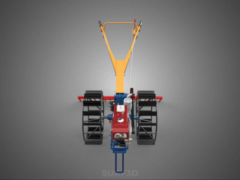 SPIKE TOOTH HARROW MOUNT HAND WALKING TRACTOR WALK BEHIND GARDEN 3D Model