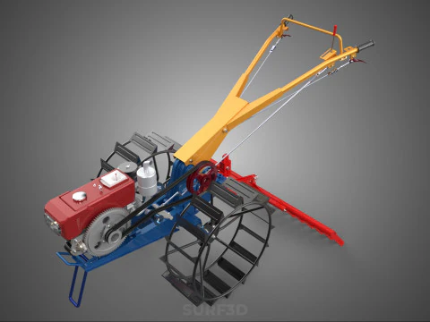 SPIKE TOOTH HARROW MOUNT HAND WALKING TRACTOR WALK BEHIND GARDEN 3D Model