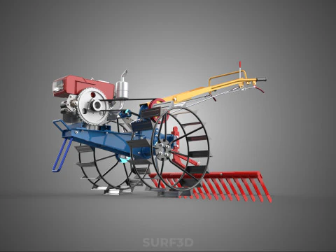SPIKE TOOTH HARROW MOUNT HAND WALKING TRACTOR WALK BEHIND GARDEN 3D Model