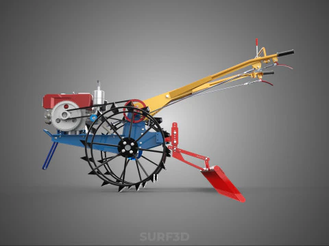 SPIKE TOOTH HARROW MOUNT HAND WALKING TRACTOR WALK BEHIND GARDEN 3D Model
