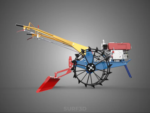 SPIKE TOOTH HARROW MOUNT HAND WALKING TRACTOR WALK BEHIND GARDEN 3D Model