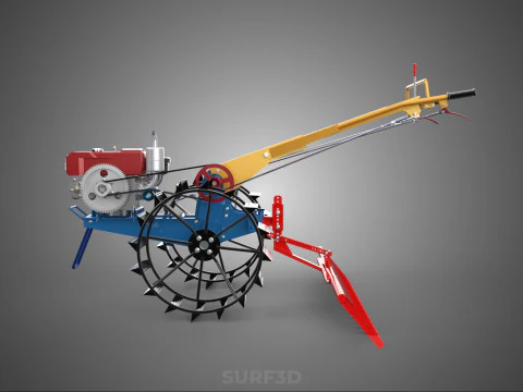 SPIKE TOOTH HARROW MOUNT HAND WALKING TRACTOR WALK BEHIND GARDEN 3D Model