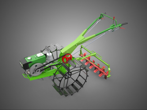 MINI-TRAKTOR ROTO ROTARY ROTAVATOR DIESEL GRUBBER PFLUG 3D Modell