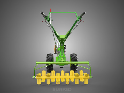 TRAKT&Ouml;R&Uuml;N ARKASINDA Y&Uuml;R&Uuml;YEN G&Uuml;&Ccedil; YEKE EL Y&Uuml;R&Uuml;Y&Uuml;ŞL&Uuml; D&Ouml;NER ROTAVAT&Ouml;R 3D Model