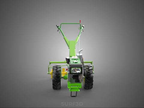 TRAKT&Ouml;R&Uuml;N ARKASINDA Y&Uuml;R&Uuml;YEN G&Uuml;&Ccedil; YEKE EL Y&Uuml;R&Uuml;Y&Uuml;ŞL&Uuml; D&Ouml;NER ROTAVAT&Ouml;R 3D Model