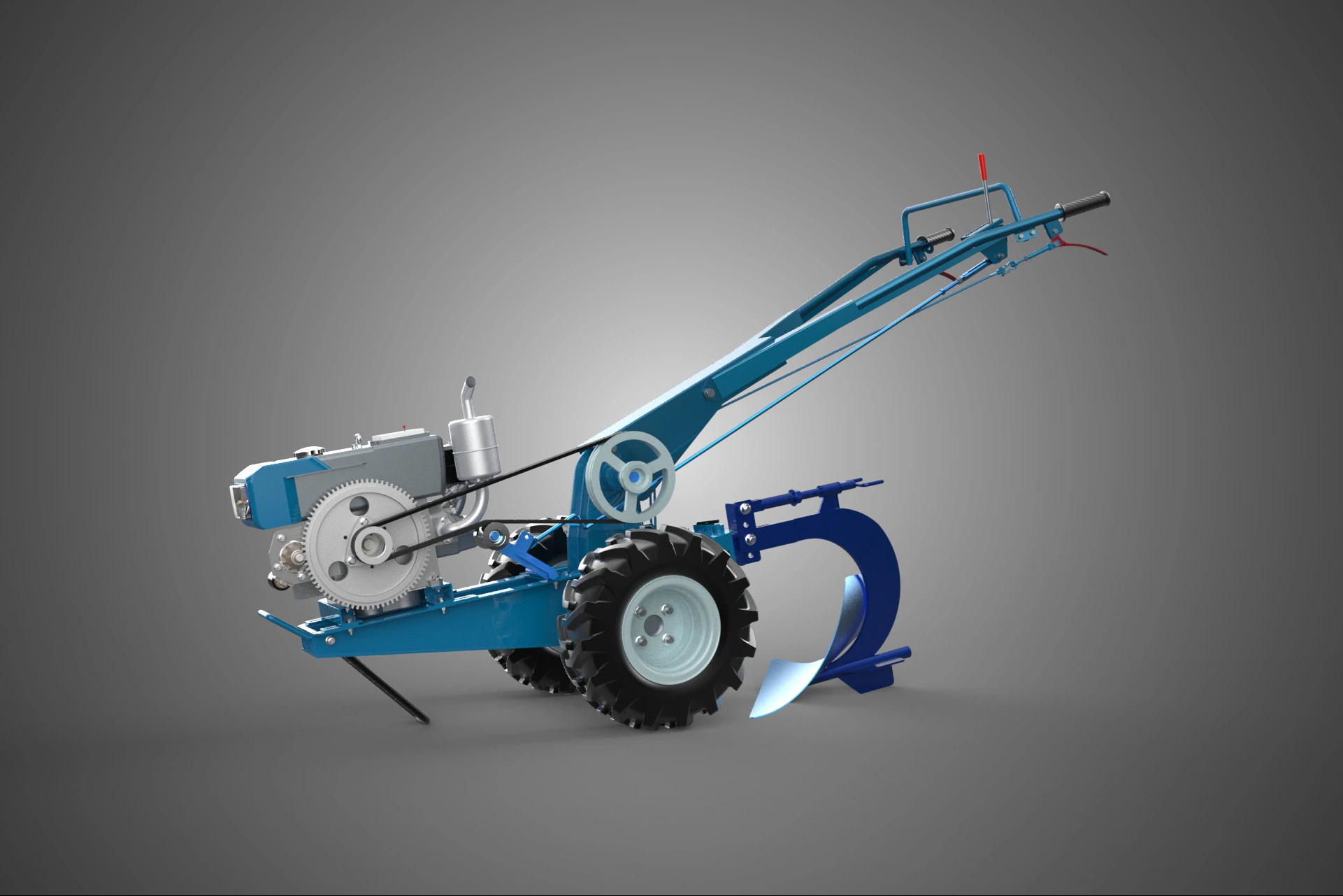 ATTACHED SINGLE FURROW PLOW BLADE MOULD MOLD BOARD HAND TRACTOR 3D Model .c4d .max .obj .3ds .fbx .stl .blend 