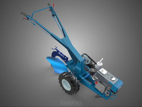 ATTACHED SINGLE FURROW PLOW BLADE MOULD MOLD BOARD HAND TRACTOR 3D Model