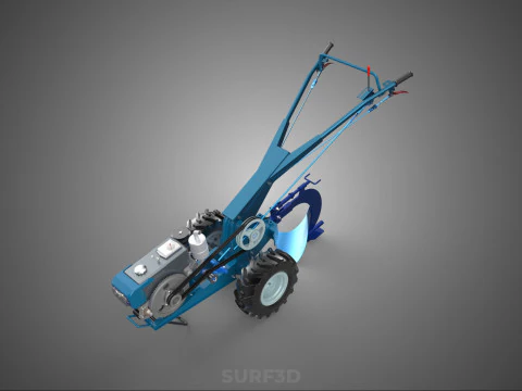 ATTACHED SINGLE FURROW PLOW BLADE MOULD MOLD BOARD HAND TRACTOR 3D Model