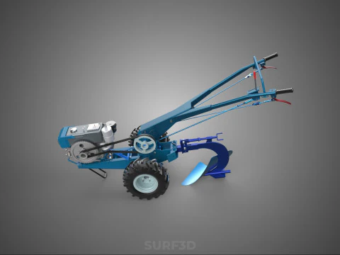 ATTACHED SINGLE FURROW PLOW BLADE MOULD MOLD BOARD HAND TRACTOR 3D Model