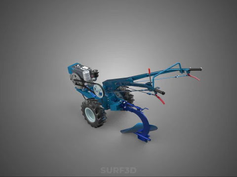 ATTACHED SINGLE FURROW PLOW BLADE MOULD MOLD BOARD HAND TRACTOR 3D Model