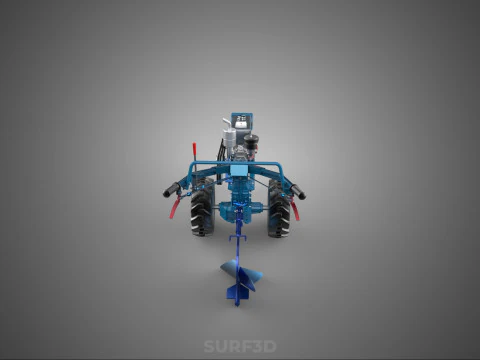 ATTACHED SINGLE FURROW PLOW BLADE MOULD MOLD BOARD HAND TRACTOR 3D Model