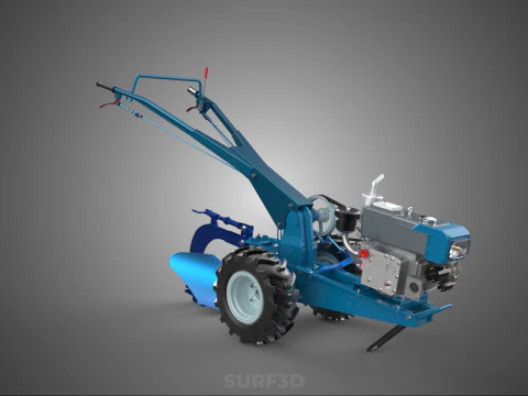 ATTACHED SINGLE FURROW PLOW BLADE MOULD MOLD BOARD HAND TRACTOR 3D Model