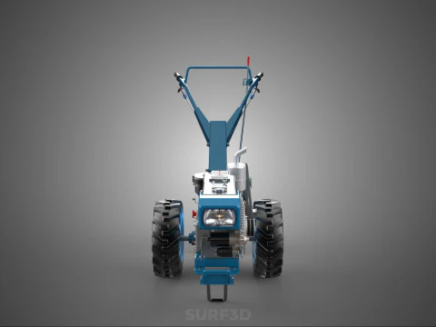ATTACHED SINGLE FURROW PLOW BLADE MOULD MOLD BOARD HAND TRACTOR 3D Model