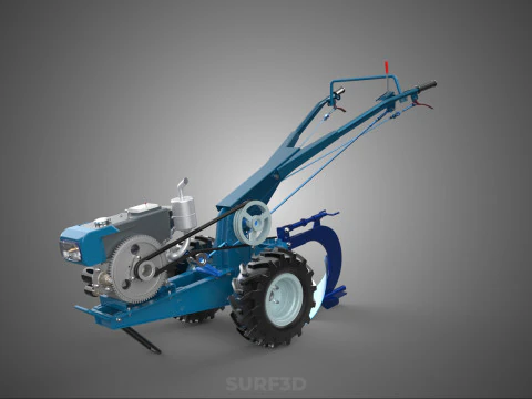 ATTACHED SINGLE FURROW PLOW BLADE MOULD MOLD BOARD HAND TRACTOR 3D Model