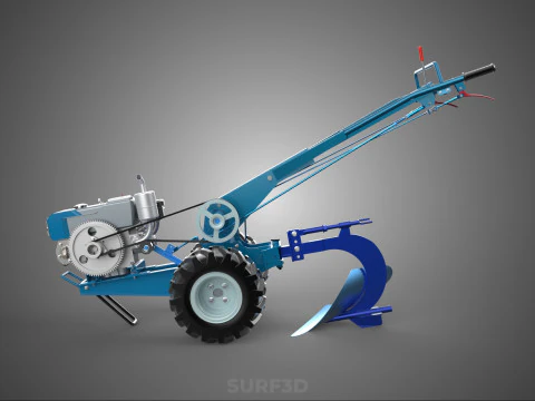 ATTACHED SINGLE FURROW PLOW BLADE MOULD MOLD BOARD HAND TRACTOR 3D Model