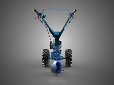 ATTACHED SINGLE FURROW PLOW BLADE MOULD MOLD BOARD HAND TRACTOR 3D Model