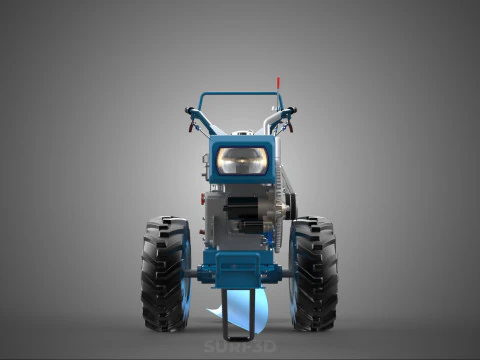 ATTACHED SINGLE FURROW PLOW BLADE MOULD MOLD BOARD HAND TRACTOR 3D Model