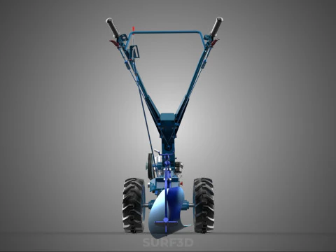 ATTACHED SINGLE FURROW PLOW BLADE MOULD MOLD BOARD HAND TRACTOR 3D Model