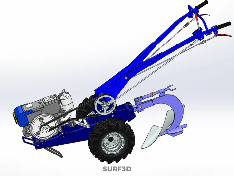 ATTACHED SINGLE FURROW PLOW BLADE MOULD MOLD BOARD HAND TRACTOR 3D Model