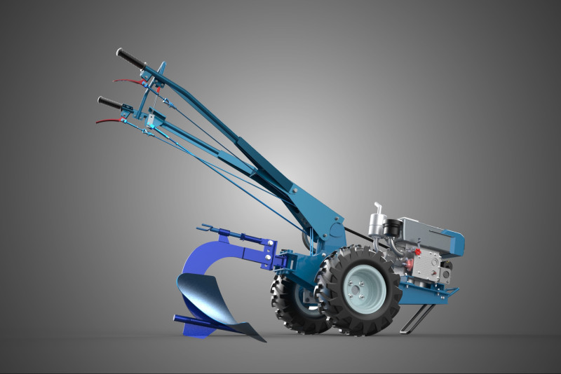 ФРЕЗА ТРАКТОР РУЧНА СІЛЬСЬКОГОСПОДАРСЬКА МАШИНА ПЛУГ ПЛУГ КРЕПЛЕННЯ 3D Модель .c4d .max .obj .3ds .fbx .stl .blend 