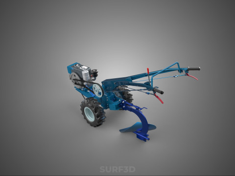 ФРЕЗА ТРАКТОР РУЧНА СІЛЬСЬКОГОСПОДАРСЬКА МАШИНА ПЛУГ ПЛУГ КРЕПЛЕННЯ 3D Модель