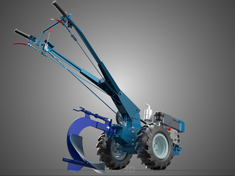 ФРЕЗА ТРАКТОР РУЧНА СІЛЬСЬКОГОСПОДАРСЬКА МАШИНА ПЛУГ ПЛУГ КРЕПЛЕННЯ 3D Модель
