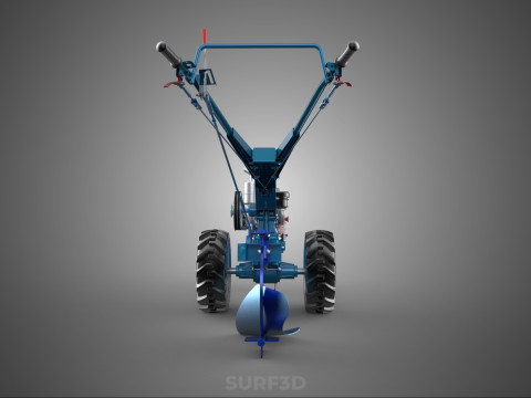 ФРЕЗА ТРАКТОР РУЧНА СІЛЬСЬКОГОСПОДАРСЬКА МАШИНА ПЛУГ ПЛУГ КРЕПЛЕННЯ 3D Модель