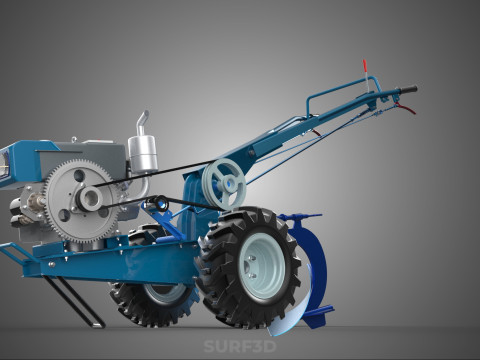ФРЕЗА ТРАКТОР РУЧНА СІЛЬСЬКОГОСПОДАРСЬКА МАШИНА ПЛУГ ПЛУГ КРЕПЛЕННЯ 3D Модель