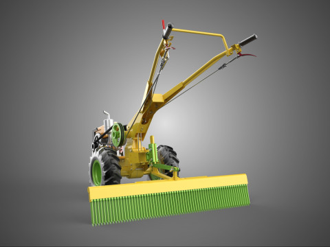 CIĄGNIK RĘCZNY ZGRABIARKA KRAJOBRAZOWA ZGRABIARKA BRONA SPIKE OSPRZĘT Model 3D