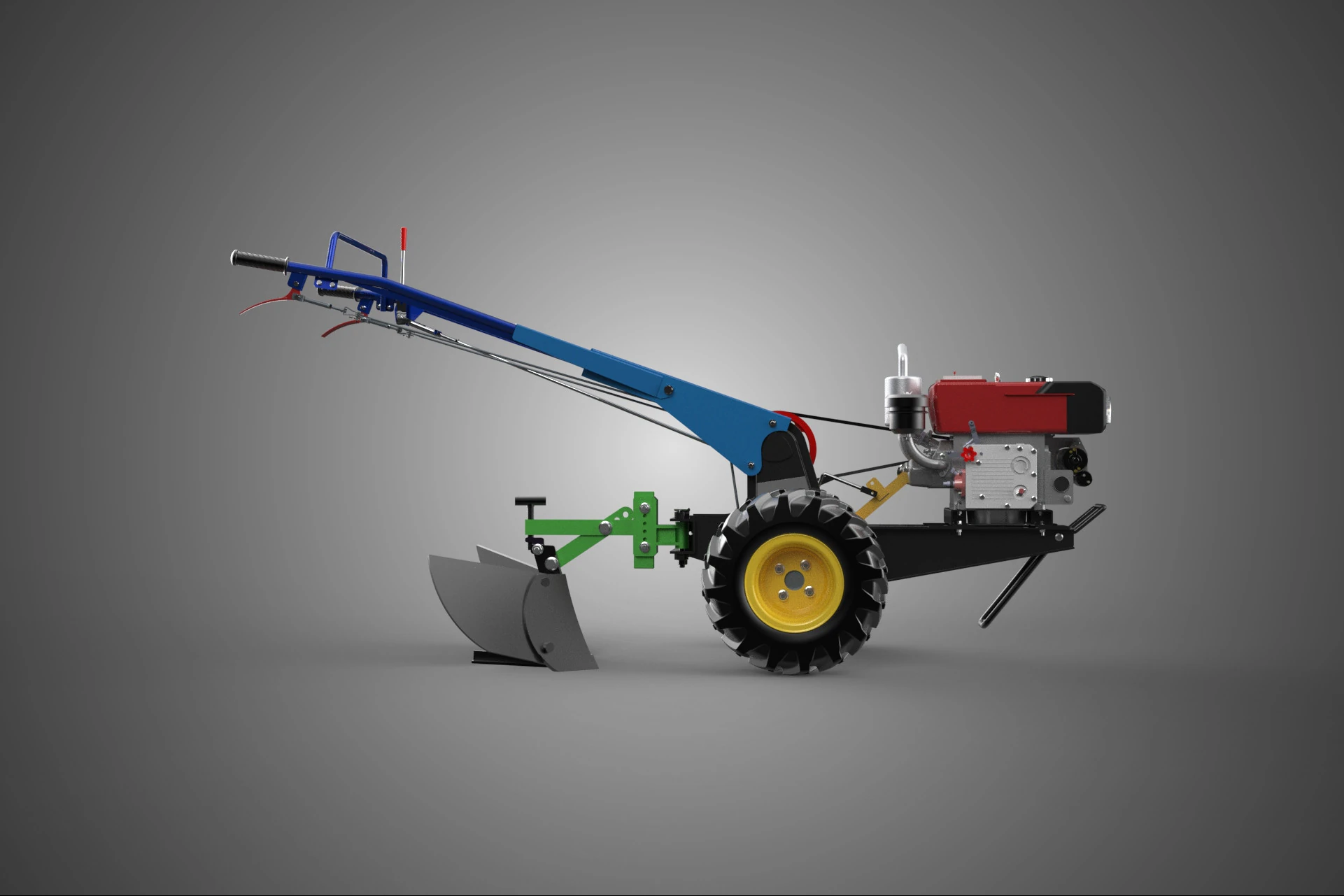 POTATO MIDDLE BUSTER FURROWER PLOW PLOUGH TRACTOR POWER TILLER 3D Model .c4d .max .obj .3ds .fbx .stl .blend 