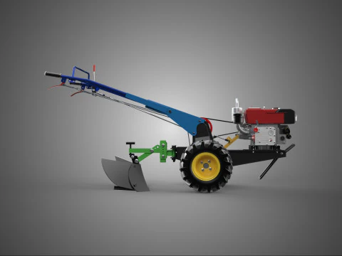 पोटाटो मिडिल बस्टर फ्यूरोवर प्लो प्लो ट्रैक्टर पावर टिलर 3D मॉडल