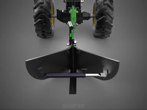 POTATO MIDDLE BUSTER FURROWER PLOW PLOUGH TRACTOR POWER TILLER 3D Model
