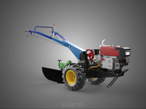 POTATO MIDDLE BUSTER FURROWER PLOW PLOUGH TRACTOR POWER TILLER 3D Model