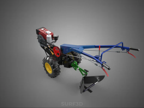 POTATO MIDDLE BUSTER FURROWER PLOW PLOUGH TRACTOR POWER TILLER 3D Model