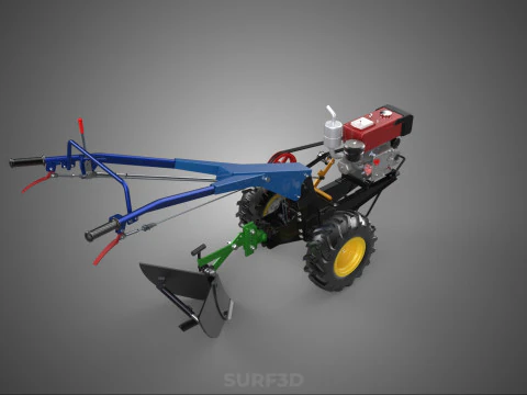 POTATO MIDDLE BUSTER FURROWER PLOW PLOUGH TRACTOR POWER TILLER 3D Model