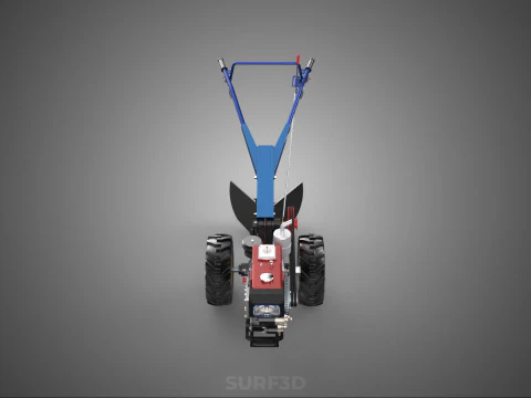 POTATO MIDDLE BUSTER FURROWER PLOW PLOUGH TRACTOR POWER TILLER 3D Model