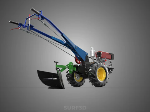 POTATO MIDDLE BUSTER FURROWER PLOW PLOUGH TRACTOR POWER TILLER 3D Model