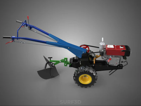 POTATO MIDDLE BUSTER FURROWER PLOW PLOUGH TRACTOR POWER TILLER 3D Model