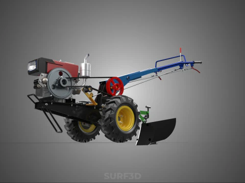 POTATO MIDDLE BUSTER FURROWER PLOW PLOUGH TRACTOR POWER TILLER 3D Model