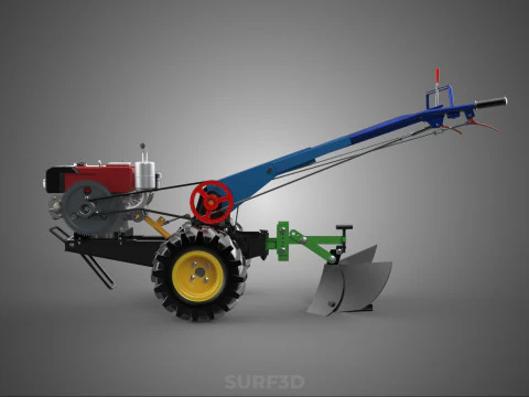 POTATO MIDDLE BUSTER FURROWER PLOW PLOUGH TRACTOR POWER TILLER 3D Model