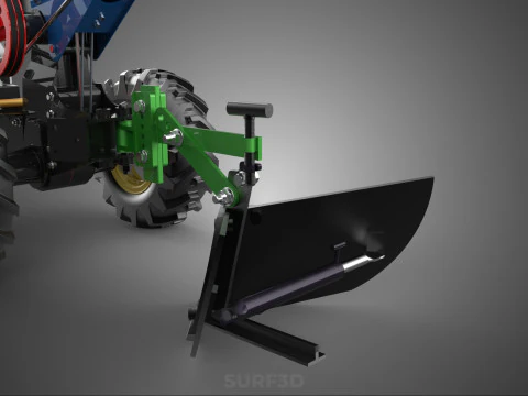 POTATO MIDDLE BUSTER FURROWER PLOW PLOUGH TRACTOR POWER TILLER 3D Model