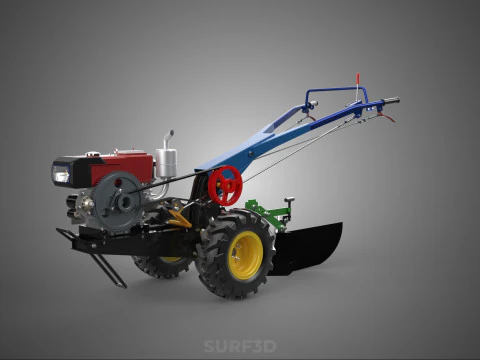 POTATO MIDDLE BUSTER FURROWER PLOW PLOUGH TRACTOR POWER TILLER 3D Model